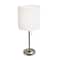 LimeLights 19.5&#x22; Stick Lamp with Charging Outlet and Fabric Shade